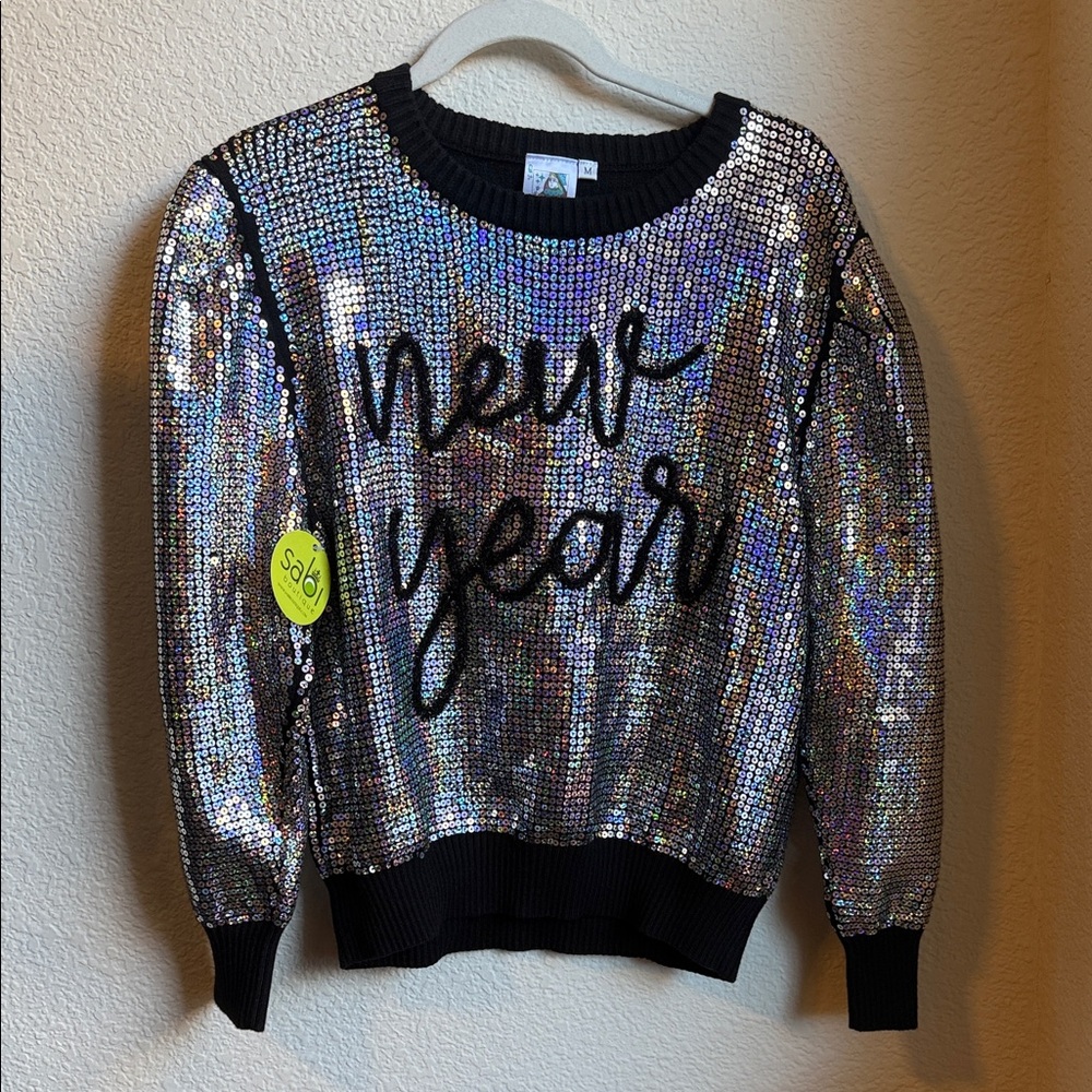NWTQueen of Sparkles Sequin New Year Sweater